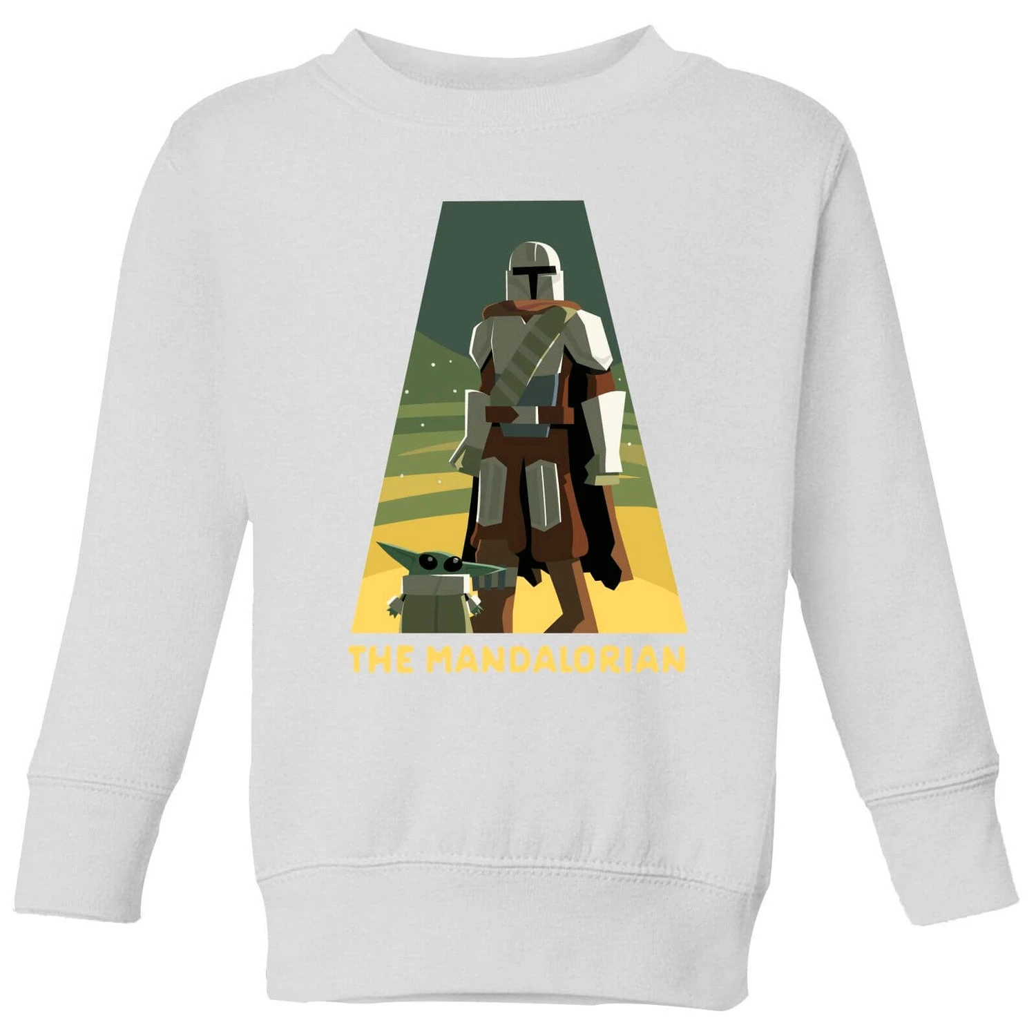 Star Wars The Mandalorian Artistic Pose Kids' Sweatshirt - White 3 Star Wars The Mandalorian Artistic Pose Kids' Sweatshirt - White