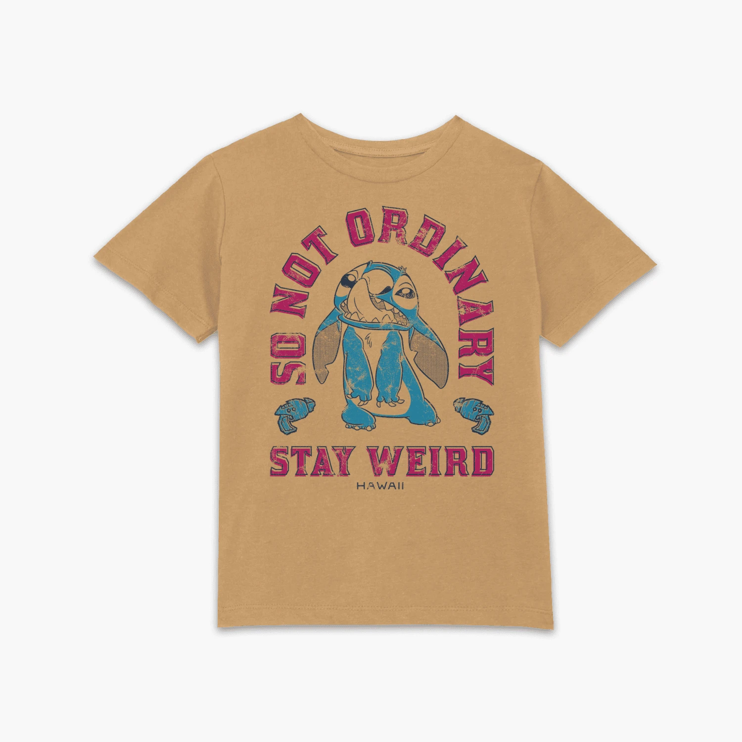 Lilo & Stitch Stay Weird Kids' T-Shirt - Tan 3 Lilo & Stitch Stay Weird Kids' T-Shirt - Tan
