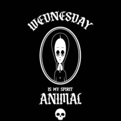 The Addams Family Wednesday Is My Spirit Animal Women's T-Shirt - Black -Fashion Clothing Shop 14266380 1625029346983077