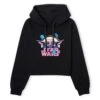 The Mandalorian Grogu Protect Attack Snack Women's Cropped Hoodie - Black -Fashion Clothing Shop 14573399 1285045410601316